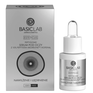 Serum peptydowe pod oczy z argireliną 10% BASICLAB - Nawilżenie i Ujędrnienie - 15 ml