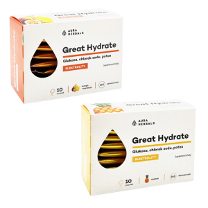 Elektrolity Great Hydrate Aura Herbals - Wsparcie w nawodnieniu i regeneracji - 10 saszetek