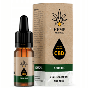 Olejek konopny 10% Hemp Medical - Ekstrakt z konopi włóknistych - 1000 mg