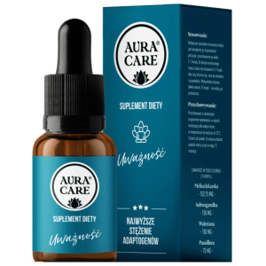 Uważność Aura Care - Wsparcie równowagi i wyciszenia - 15 ml (około 400 kropli)