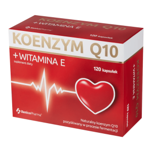 Koenzym Q10 z witaminą E Xenico Pharma - Wsparcie energii i komórek 120 kapsułek