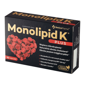 Monolipid K Plus Xenico Pharma - Prawidłowy cholesterol - 30 kapsułek