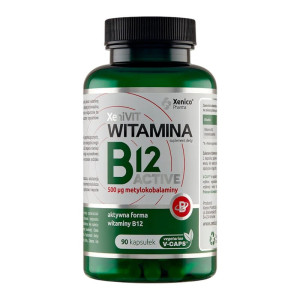 Witamina B12 Active Xenico Pharma - Methylcobalamin 500 µg - 90 kapsułek