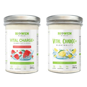Elektrolity Vital Charge+ Biowen - 250 g o smaku malinowym i cytrynowym