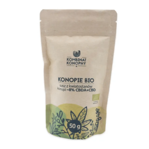 Konopie BIO Kombinat Konopny - Susz z kwiatostanów konopi 8% - 50 g