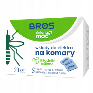 Bros Zielona moc wkłady - Wkład do elektro maszynki na komary - 20 wkładów