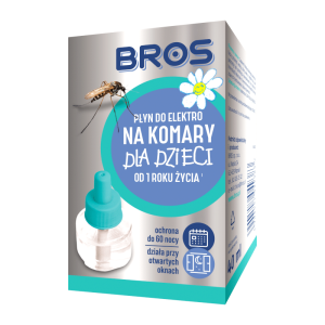 Bros dla dzieci Płyn do elektro na komary dla dzieci - Skuteczna i delikatna ochrona przed ukąszeniami -1 sztuka