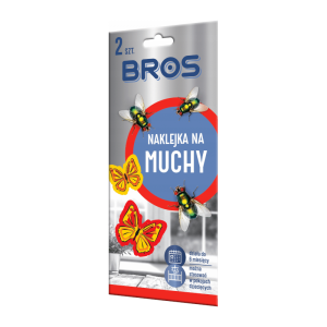 Bros Naklejka na muchy - Dyskretna ochrona przed muchami - 2 sztuki