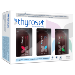 Thyroset suplement diety Norsa Pharma- Trzystopniowa formuła dla wsparcia tarczycy i odporności - 3x45 kapsułek