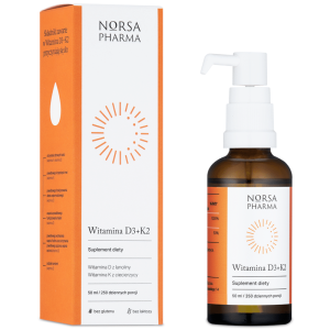 Witamina D3 i K2 Norsa Pharma - Dawka naturalnych witamin dla prawidłowego funkcjonowania organizmu - 50 ml
