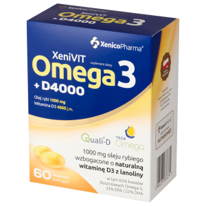Omega3 D3 4000 Bio Xenico Pharma - Wsparcie organizmu 60 kapsułek