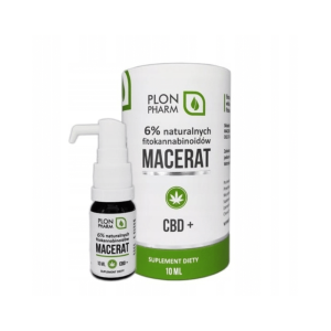 Olejek CBD+ Macerat 6% Plon Pharm - Naturalne wsparcie funkcjonowania organizmu - 10 ml