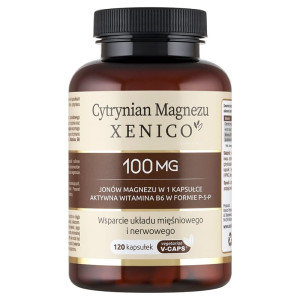 Cytrynian Magnezu Xenico Pharma - Wsparcie układu mięśniowego i nerwowego - 120 kapsułek