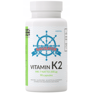 Witamina K2MK7 200µg Natto Navigator - Zdrowe kości, wsparcie układu naczyniowo - sercowego