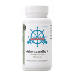 Ashwagandha z Żeń-szeniem i Rożeńcem górskim Navigator - Wspiera równowagę emocjonalną - 60 kapsułek