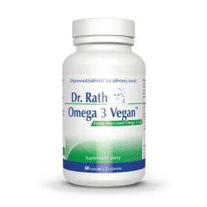 Dr. Rath Omega 3 Wegan - Wegetariańskie źródło Omega 3 z alg morskich - 60 kapsułek