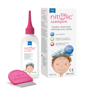 Pipi Nitolic szampon do eliminacji wszy i gnid - Kompleksowa kuracja dla całej rodziny - 180 ml