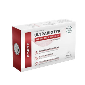 Aura Care Ultrabiotyk Forte - zaawansowane wsparcie mikrobiomu jelitowego - 30 kapsułek