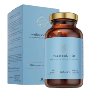 Maślan Sodu + SR 800 mg MyBestPharm - Zdrowie i komfort jelit - 60 kapsułek