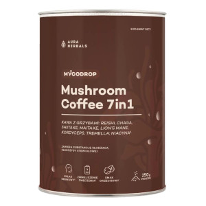 Kawa z grzybami Aura Herbals Mycodrop Mushroom Coffee 7 in 1 - 250g