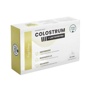 Aura Care Colostrum + laktoferyna - wsparcie odporności, regeneracji i ochrony organizmu - 30 kapsułek