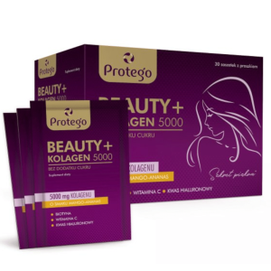Protego Beauty Kolagen 5000 mg Salvum Lab - Kolagen wołowy dla opóźnienia procesu starzenia skóry - 30 saszetek