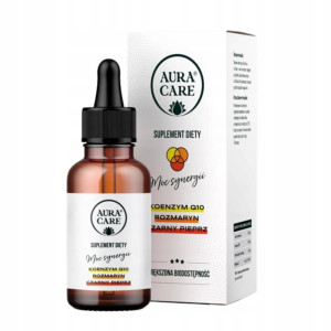 Aura Care Moc synergii Koenzym Q10, Rozmaryn, Czarny pieprz - koncentracja i ochrona organizmu - 50 ml