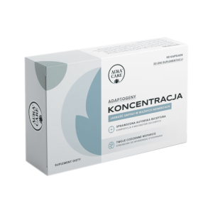 Aura Care Adaptogeny koncentracja – wsparcie skupienia i energii umysłowej – 60 kapsułek