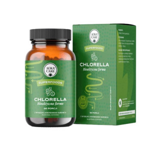 Aura Care Chlorella - naturalne wsparcie oczyszczania organizmu i zdrowia jelit - 56 porcji