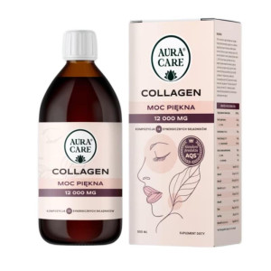 Aura Care Kolagen Moc Piękna - kompleksowe wsparcie skóry, włosów i paznokci - 500 ml