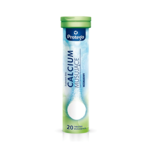 Protego Calcium Musujące - Wsparcie w postaci wapnia dla kości, zębów i mięśni - 20 tabletek musujących