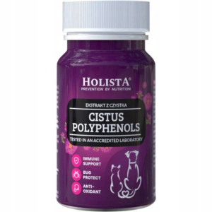 Czystek dla psa w tabletkach Holista Cistus Polyphenols - wsparcie odporności i ochrona przed kleszczami - 90 tabletek