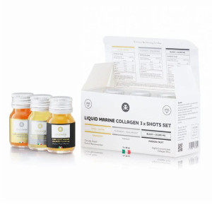 Płynny Kolagen Morski Mix Smaków The Collagen Company Zestaw 3 x Shot po 30 ml