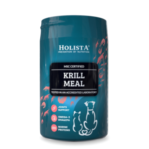 Mączka z kryla dla psa i kota Holista Krill Meal - wsparcie stawów, odporności i zdrowia organizmu - 100 g