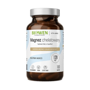 Magnez chelatowany Biowen - Forma diglicynianu magnezu - 100 kaps