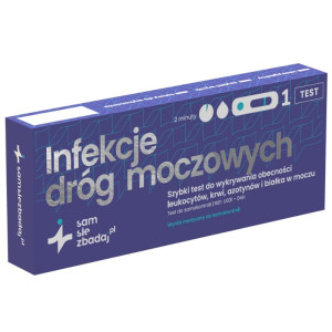 Domowy test na zakażenie układu moczowego Sam Się Zbadaj - Szybka diagnostyka infekcji dróg moczowych w domu