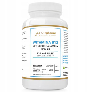 Witamina B 12 Metylokobalamina 1000µg Alto Pharma - Wsparcie dla organizmu - 120 kapsułek