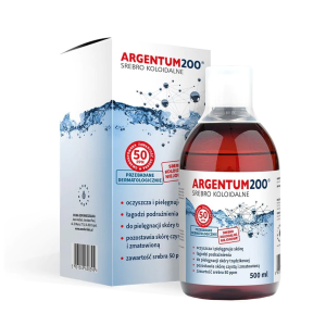 Srebro Koloidalne 50 ppm Argentum 200 Aura Herbals -500 ml