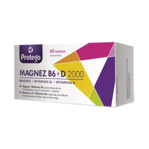 Magnez B6 D2000 Protego - Dla wsparcia mięśni, układu nerwowego i odporności - 60 tabletek