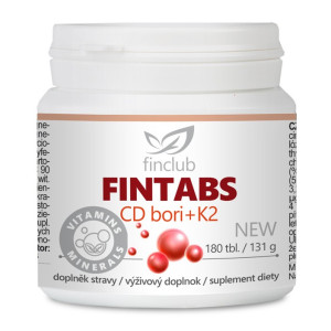 Fintabs CD bori+K2 new Finclub - Źródło pierwiastków i witamin - 180 tabletek