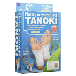 Plastry oczyszczające Tanoki Aura Herbals - naturalny sposób na detoksykację stóp - 10 sztuk