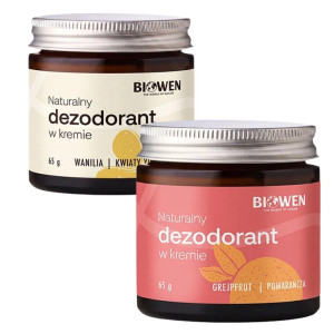 Naturalny dezodorant Biowen -  Dezodorant konopny z CBD - 65 g w kremie w 2 zapachach