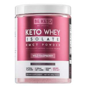 Keto Izolat Białka z olejem MCT BeKeto 300 g - Różne smaki Dzika malina