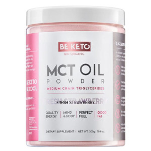 Olej MCT BeKeto w proszku 300 g - Różne smaki Świeża truskawka
