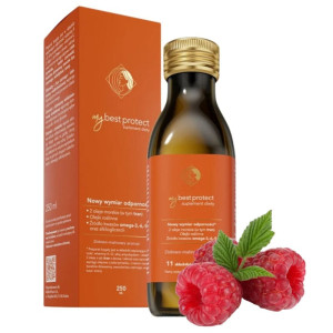 MyBestProtect Preparat na wzmocnienie odporności MyBestPharm 250 ml - Smak malinowy i pomarańczowy Ziołowo - malinowy