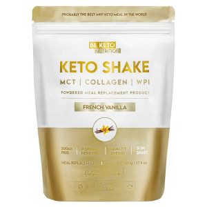 Keto Shake Wzbogacony Olejem MCT oraz Izolatem Białka BeKeto - Różne Smaki 500 g Francuska wanilia