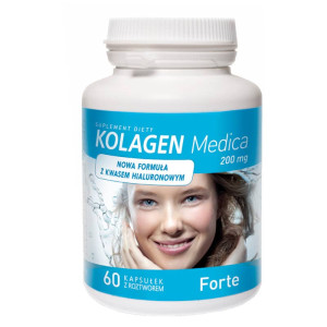 Kolagen Medica Forte 200 mg Z kwasem hialuronowym Aliness - 60 kapsułek