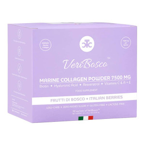 Kolagen morski VeriBosco 7500 mg o smaku owoców leśnych w saszetkach The Collagen Company 30 saszetek