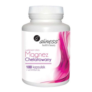 Magnez Chelatowany 560 mg + Witamina B6 Aliness - 100 kapsułek