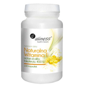 Naturalna Witamina E 400 IU Aliness - Witamina młodości - 100 kapsułek